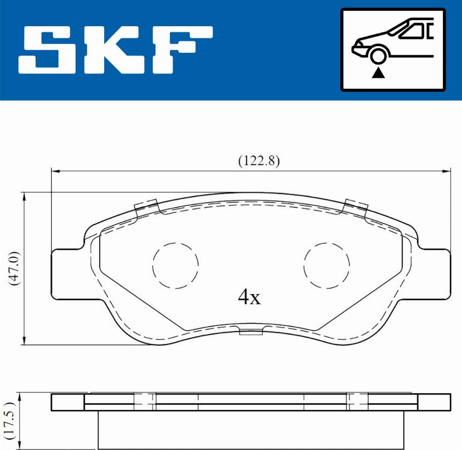 SKF VKBP 80037 - Bremžu uzliku kompl., Disku bremzes adetalas.lv