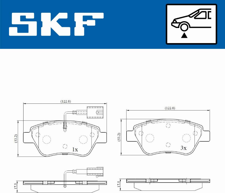 SKF VKBP 80145 E - Bremžu uzliku kompl., Disku bremzes adetalas.lv