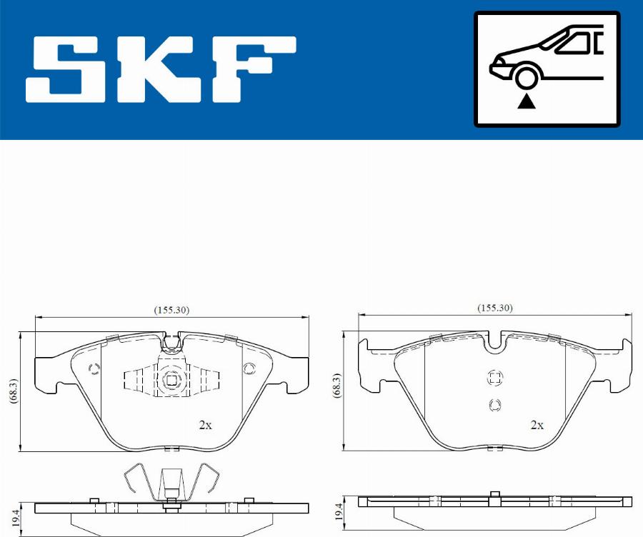 SKF VKBP 80159 - Bremžu uzliku kompl., Disku bremzes adetalas.lv