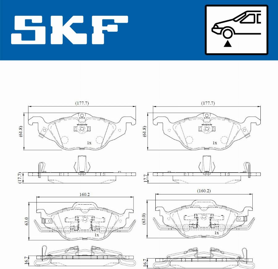 SKF VKBP 80158 A - Bremžu uzliku kompl., Disku bremzes adetalas.lv