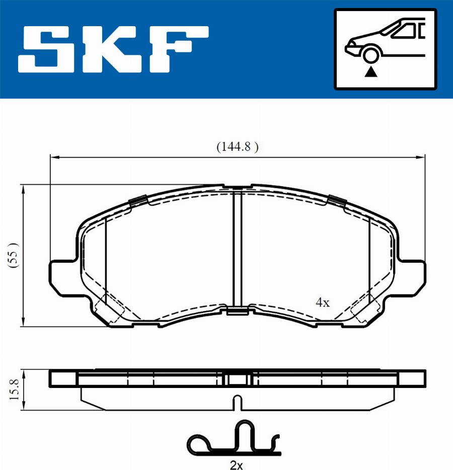 SKF VKBP 80169 A - Bremžu uzliku kompl., Disku bremzes adetalas.lv