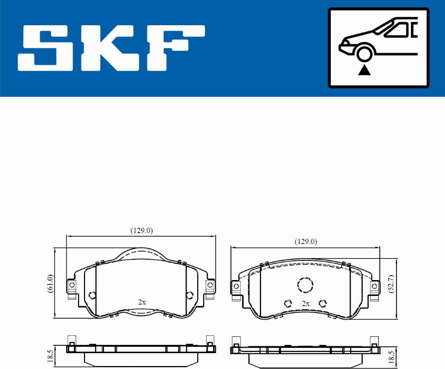 SKF VKBP 80116 - Bremžu uzliku kompl., Disku bremzes adetalas.lv