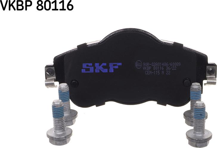 SKF VKBP 80116 - Bremžu uzliku kompl., Disku bremzes adetalas.lv