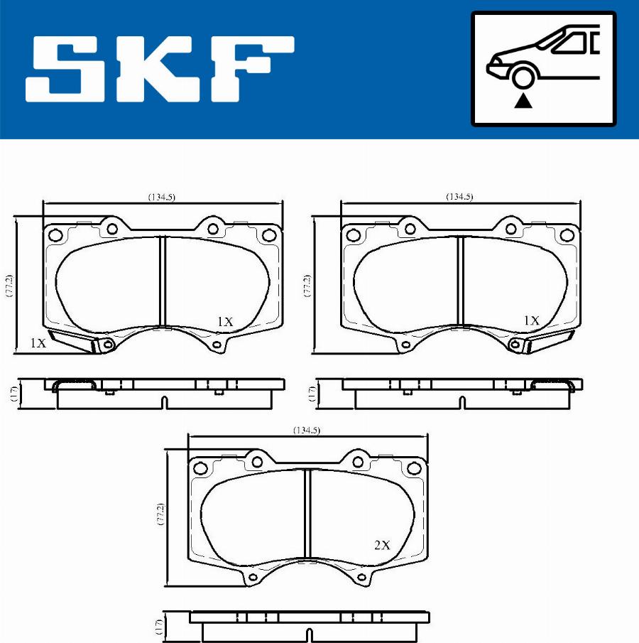 SKF VKBP 80135 A - Bremžu uzliku kompl., Disku bremzes adetalas.lv