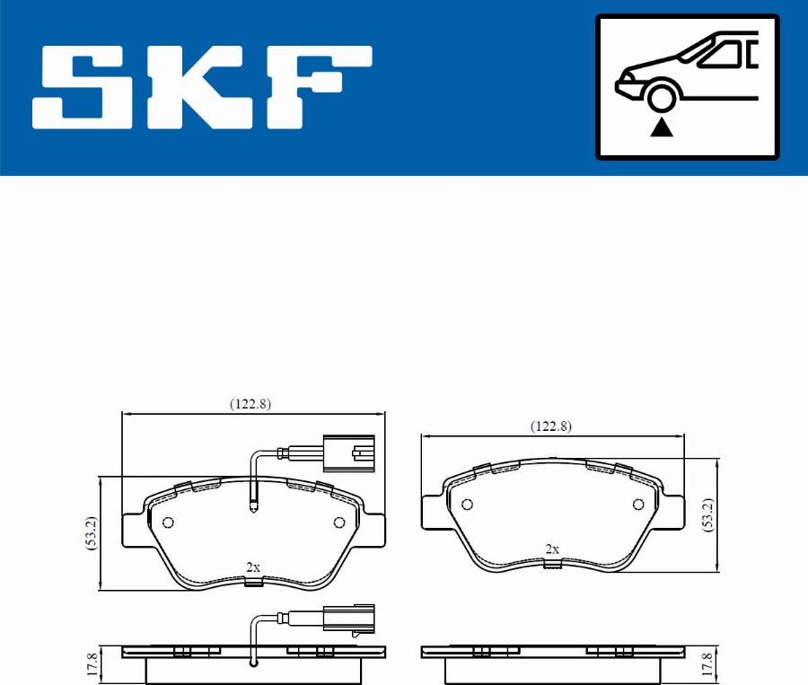 SKF VKBP 80173 E - Bremžu uzliku kompl., Disku bremzes adetalas.lv