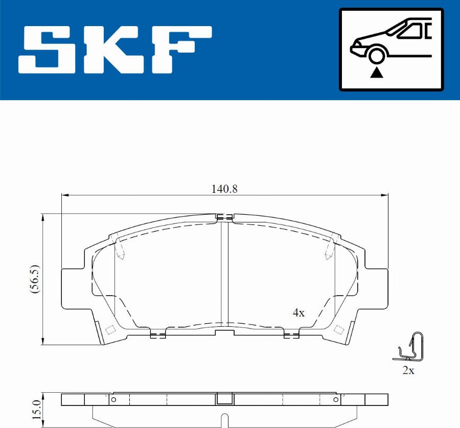 SKF VKBP 80891 A - Bremžu uzliku kompl., Disku bremzes adetalas.lv