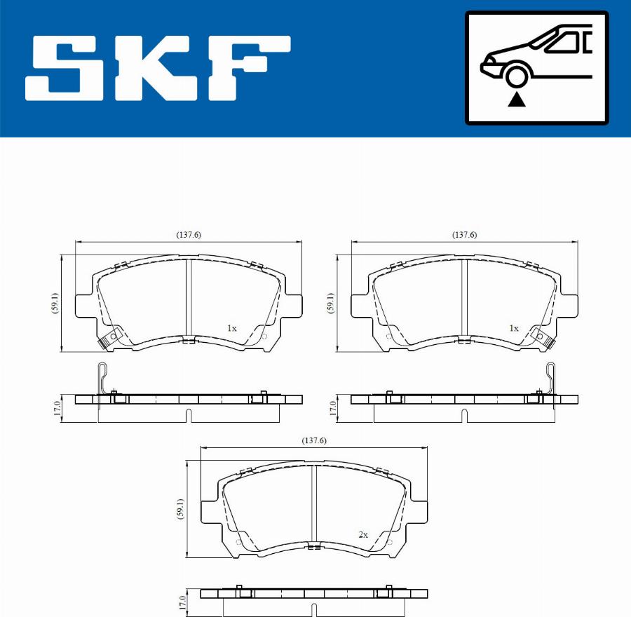 SKF VKBP 80892 A - Bremžu uzliku kompl., Disku bremzes adetalas.lv