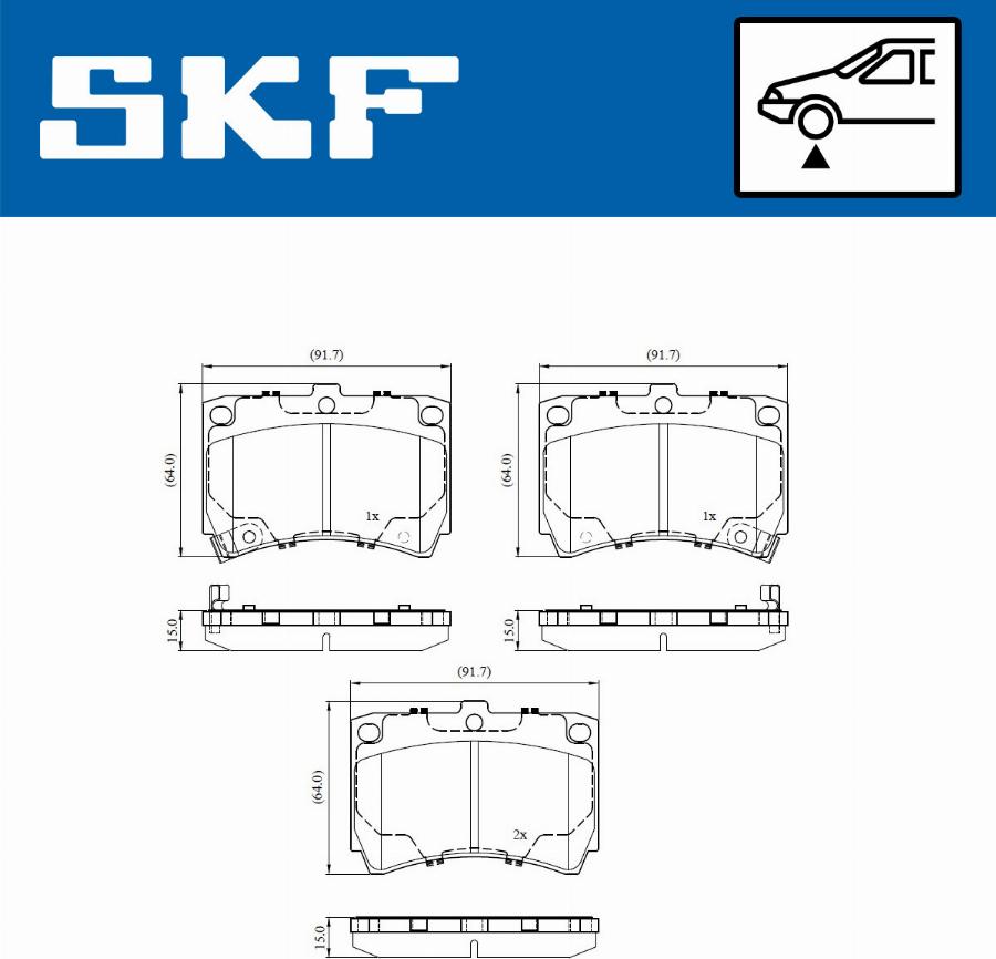 SKF VKBP 80853 A - Bremžu uzliku kompl., Disku bremzes adetalas.lv