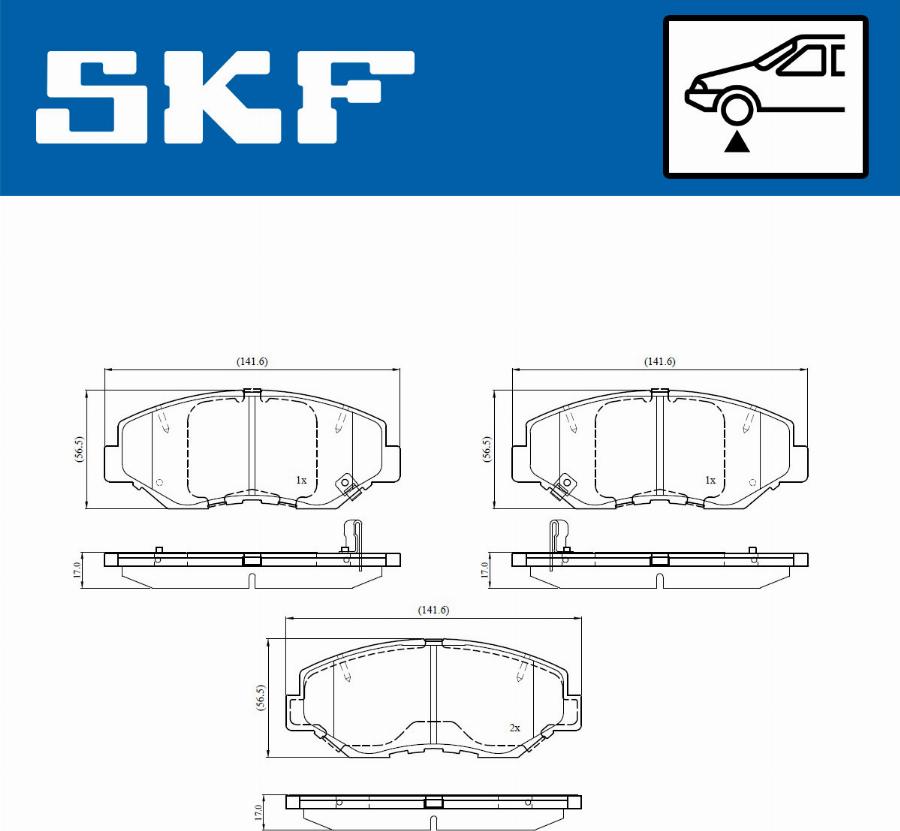 SKF VKBP 80803 A - Bremžu uzliku kompl., Disku bremzes adetalas.lv