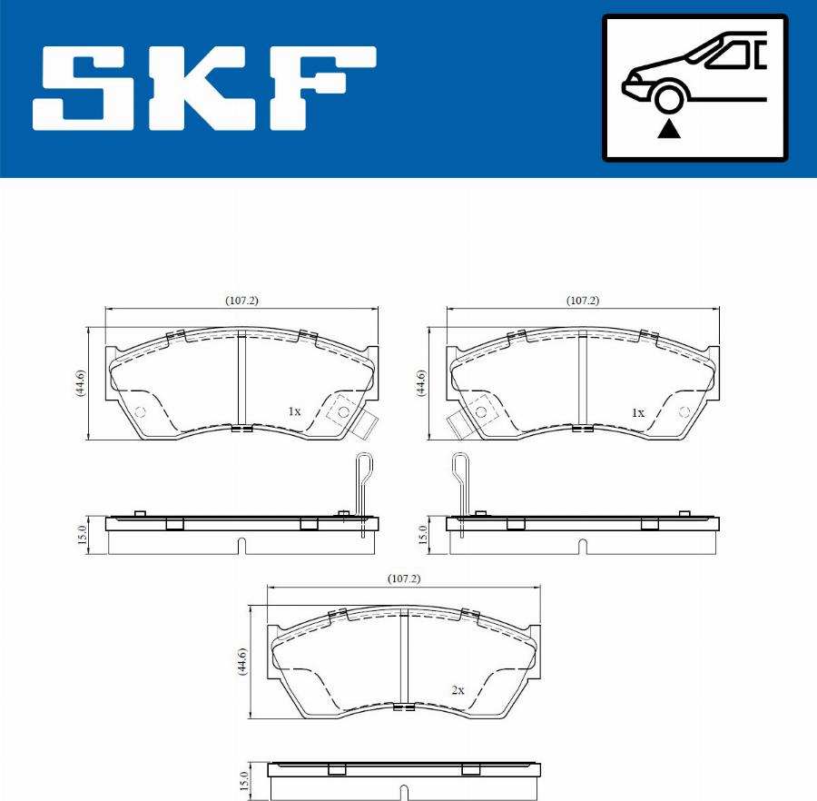 SKF VKBP 80882 A - Bremžu uzliku kompl., Disku bremzes adetalas.lv