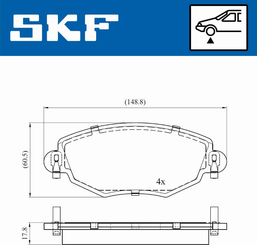 SKF VKBP 80390 - Bremžu uzliku kompl., Disku bremzes adetalas.lv