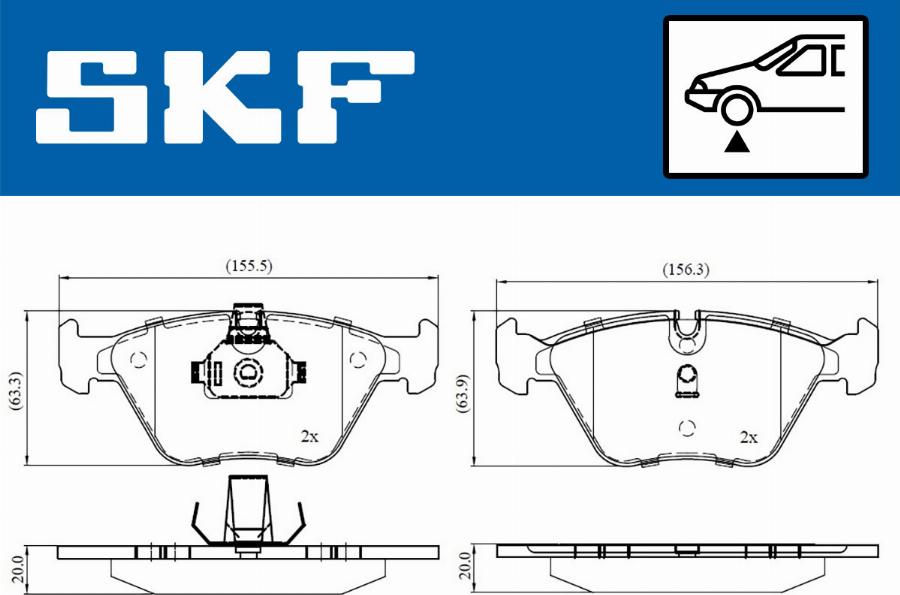 SKF VKBP 80311 - Bremžu uzliku kompl., Disku bremzes adetalas.lv