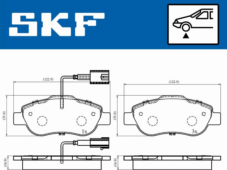 SKF VKBP 80313 E - Bremžu uzliku kompl., Disku bremzes adetalas.lv