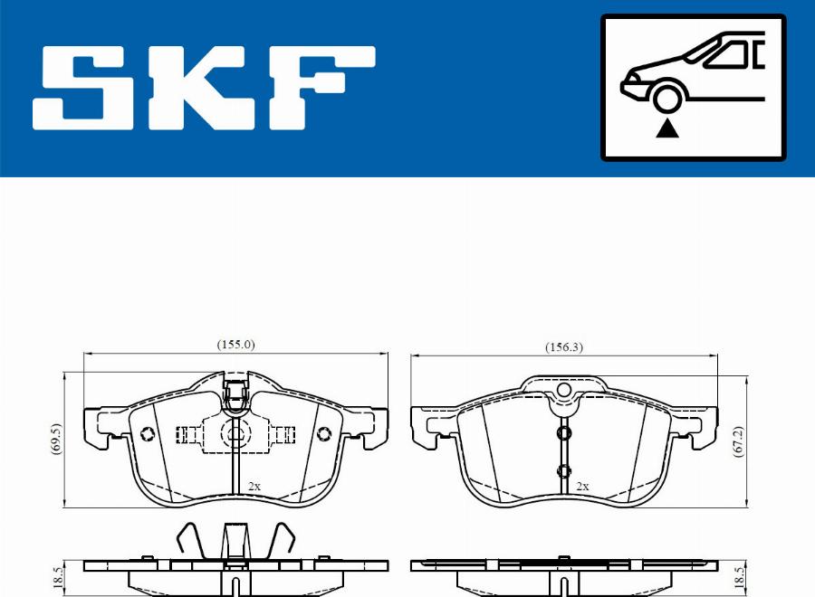 SKF VKBP 80385 - Bremžu uzliku kompl., Disku bremzes adetalas.lv