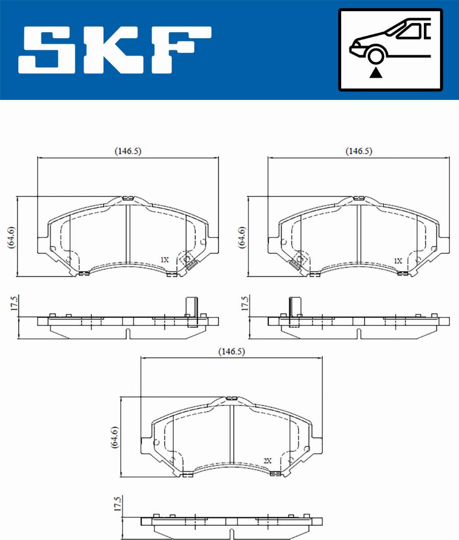 SKF VKBP 80334 A - Bremžu uzliku kompl., Disku bremzes adetalas.lv