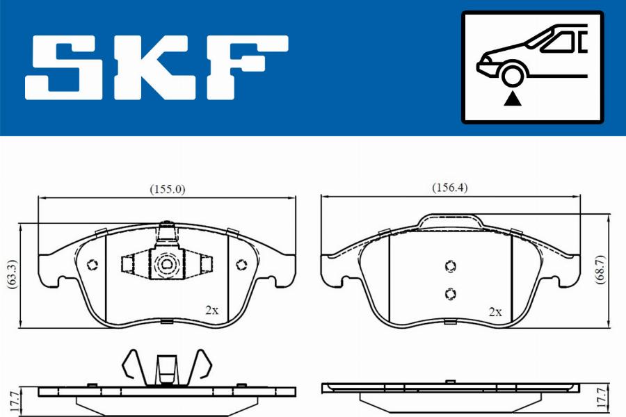 SKF VKBP 80336 - Bremžu uzliku kompl., Disku bremzes adetalas.lv