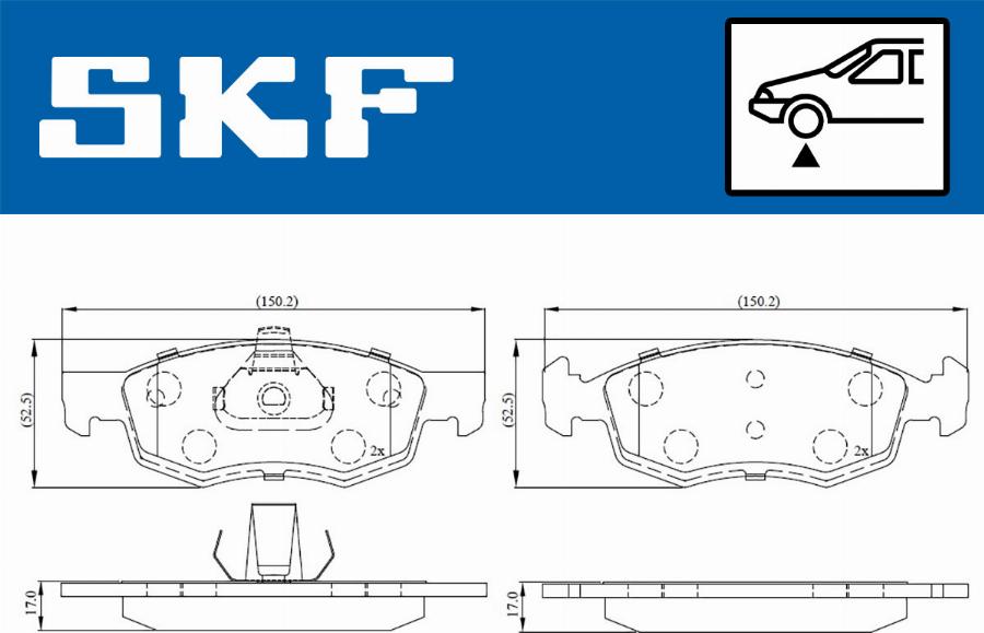 SKF VKBP 80294 - Bremžu uzliku kompl., Disku bremzes adetalas.lv