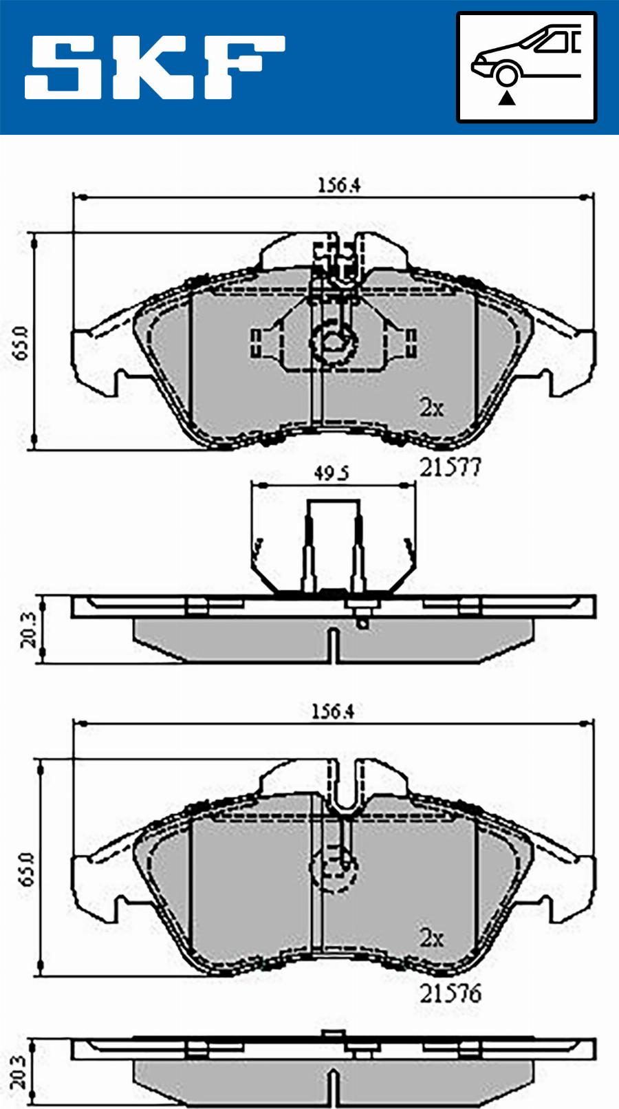 SKF VKBP 80254 - Bremžu uzliku kompl., Disku bremzes adetalas.lv