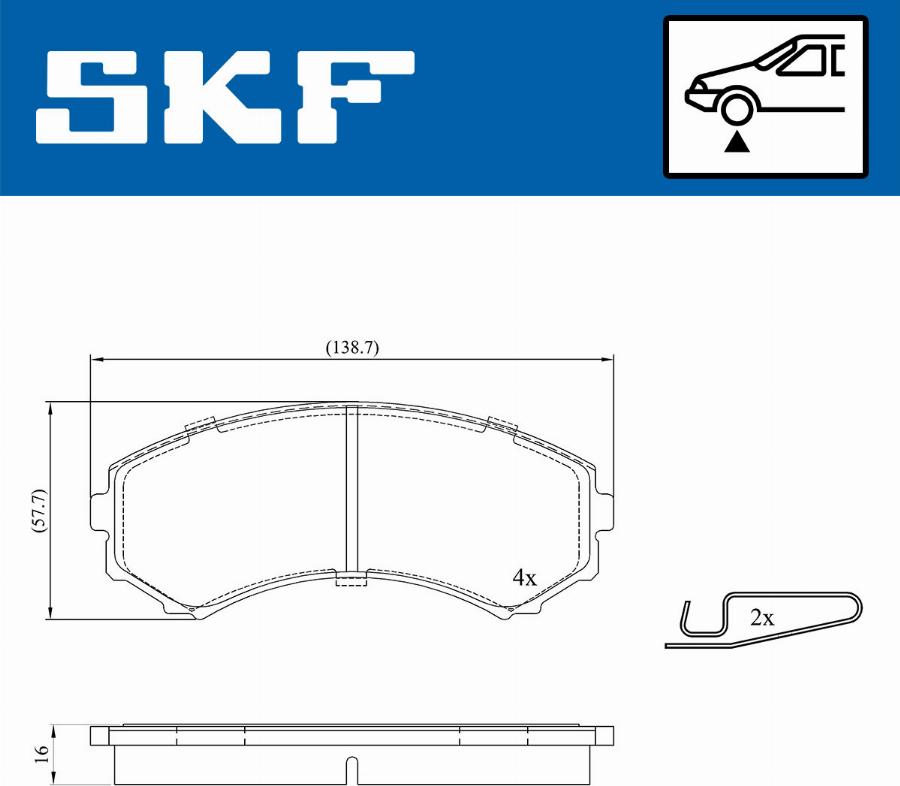 SKF VKBP 80252 A - Bremžu uzliku kompl., Disku bremzes adetalas.lv