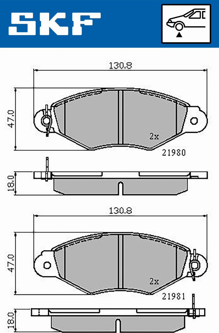 SKF VKBP 80212 - Bremžu uzliku kompl., Disku bremzes adetalas.lv