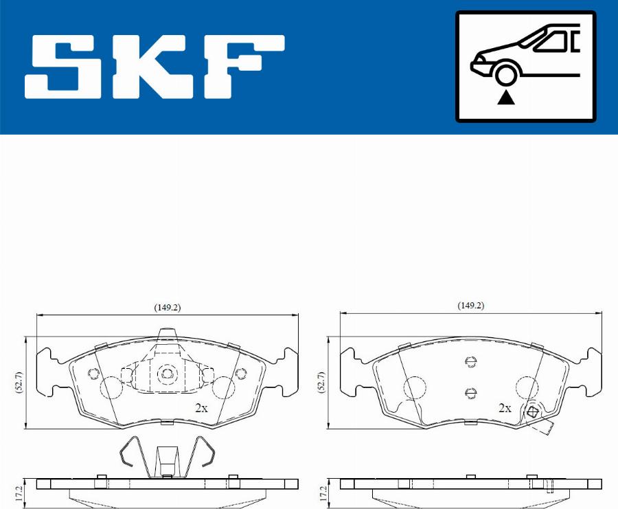 SKF VKBP 80236 A - Bremžu uzliku kompl., Disku bremzes adetalas.lv