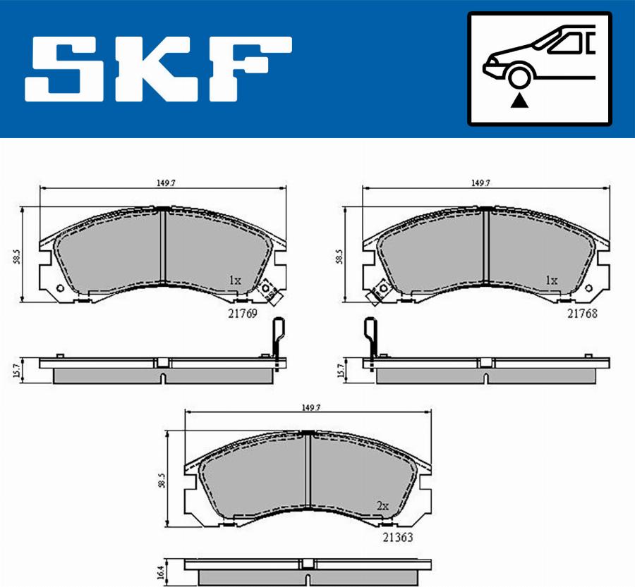 SKF VKBP 80230 A - Bremžu uzliku kompl., Disku bremzes adetalas.lv