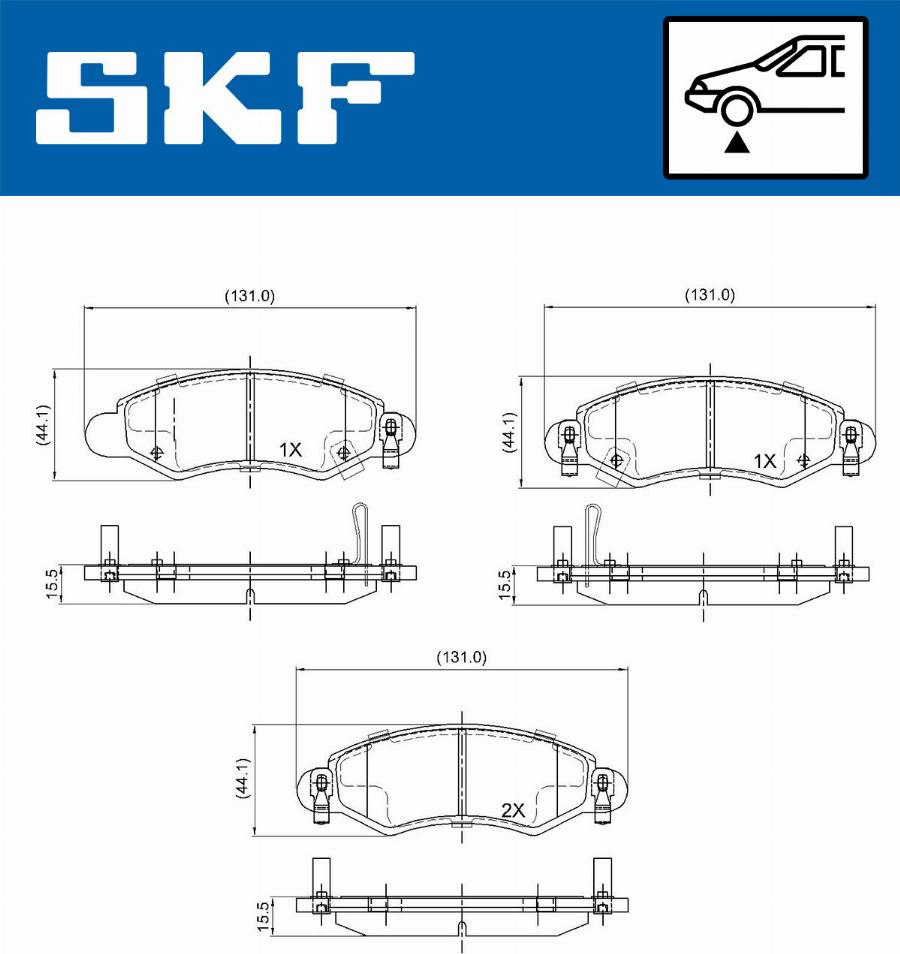 SKF VKBP 80223 A - Bremžu uzliku kompl., Disku bremzes adetalas.lv