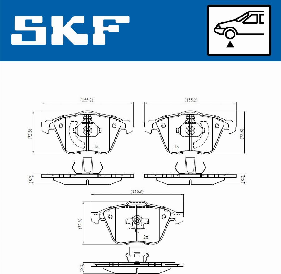 SKF VKBP 80272 - Bremžu uzliku kompl., Disku bremzes adetalas.lv