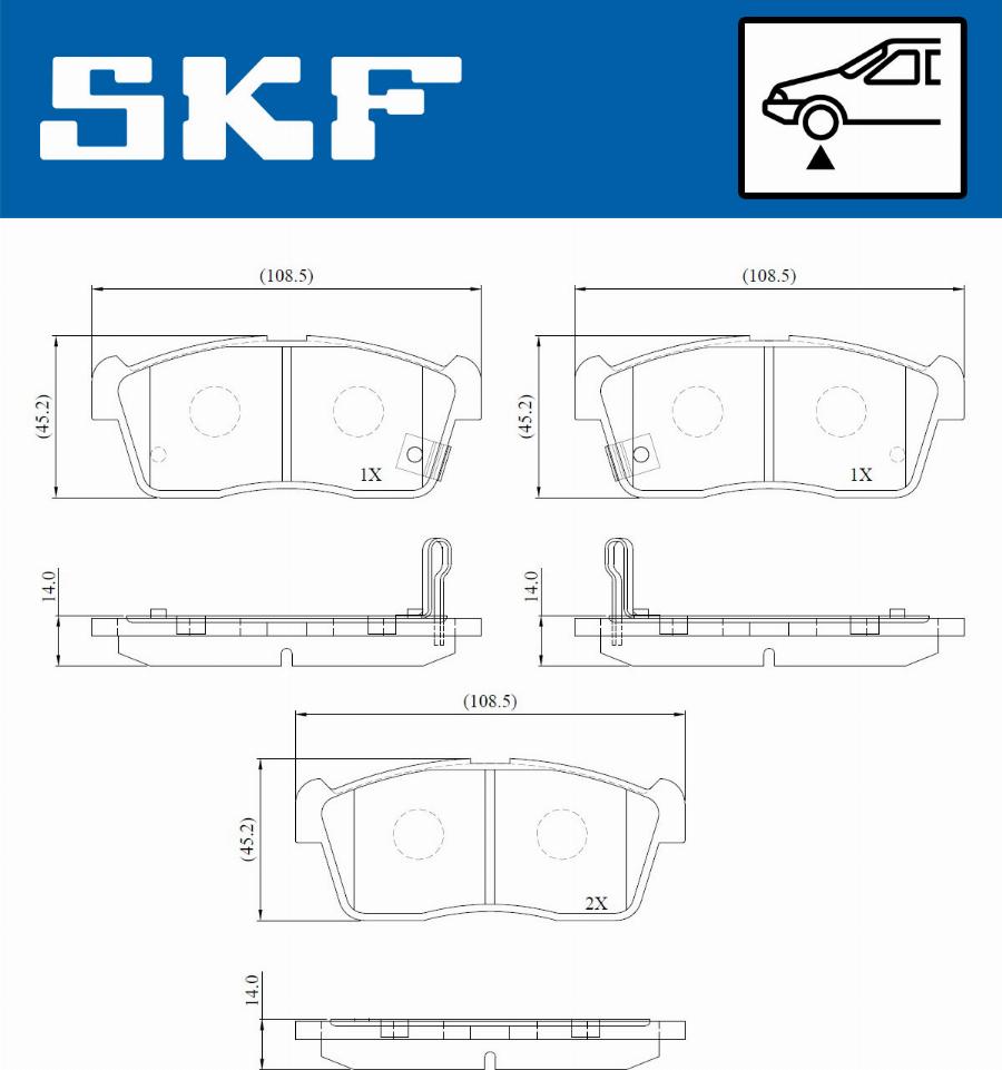 SKF VKBP 80799 A - Bremžu uzliku kompl., Disku bremzes adetalas.lv