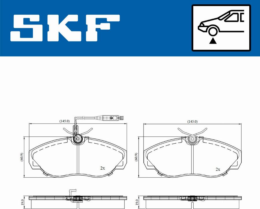 SKF VKBP 80795 E - Bremžu uzliku kompl., Disku bremzes adetalas.lv