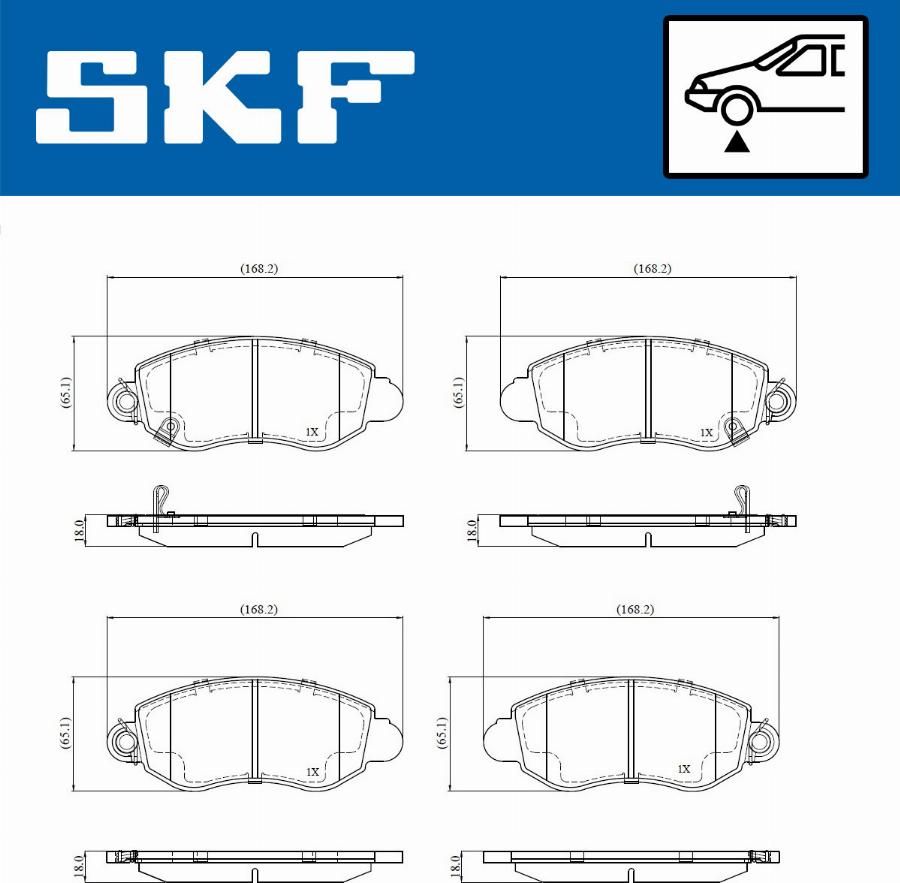 SKF VKBP 80798 A - Bremžu uzliku kompl., Disku bremzes adetalas.lv