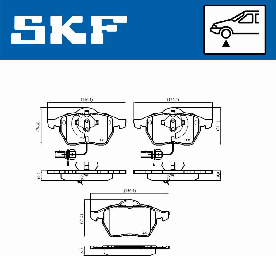 SKF VKBP 80749 E - Bremžu uzliku kompl., Disku bremzes adetalas.lv