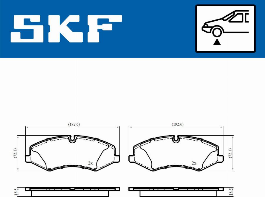 SKF VKBP 80703 - Bremžu uzliku kompl., Disku bremzes adetalas.lv