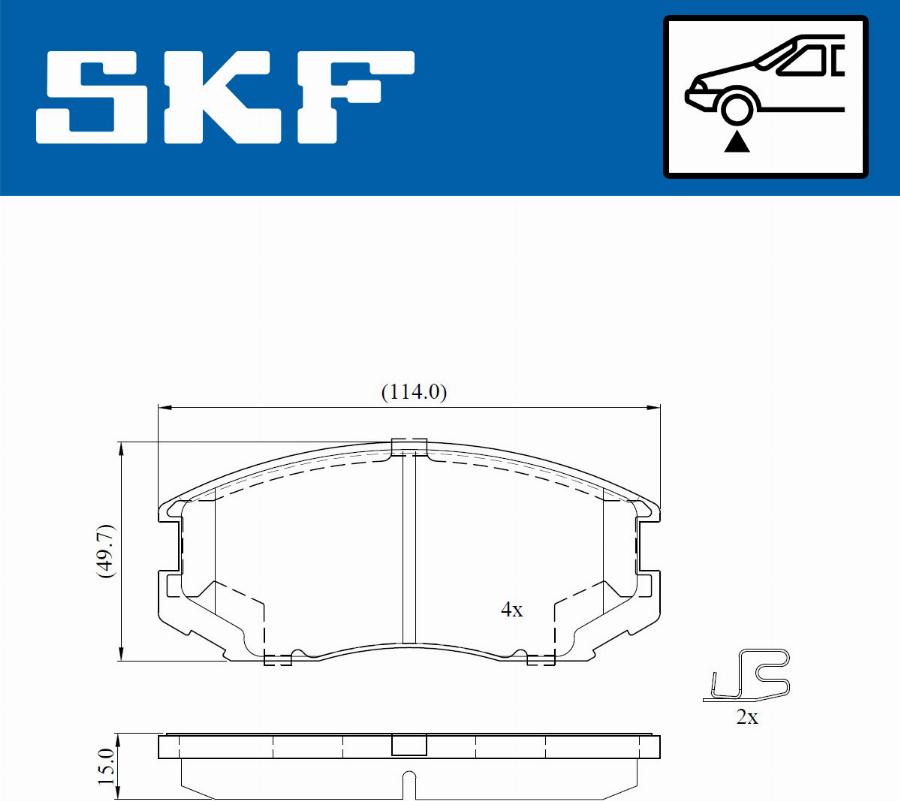 SKF VKBP 80715 A - Bremžu uzliku kompl., Disku bremzes adetalas.lv