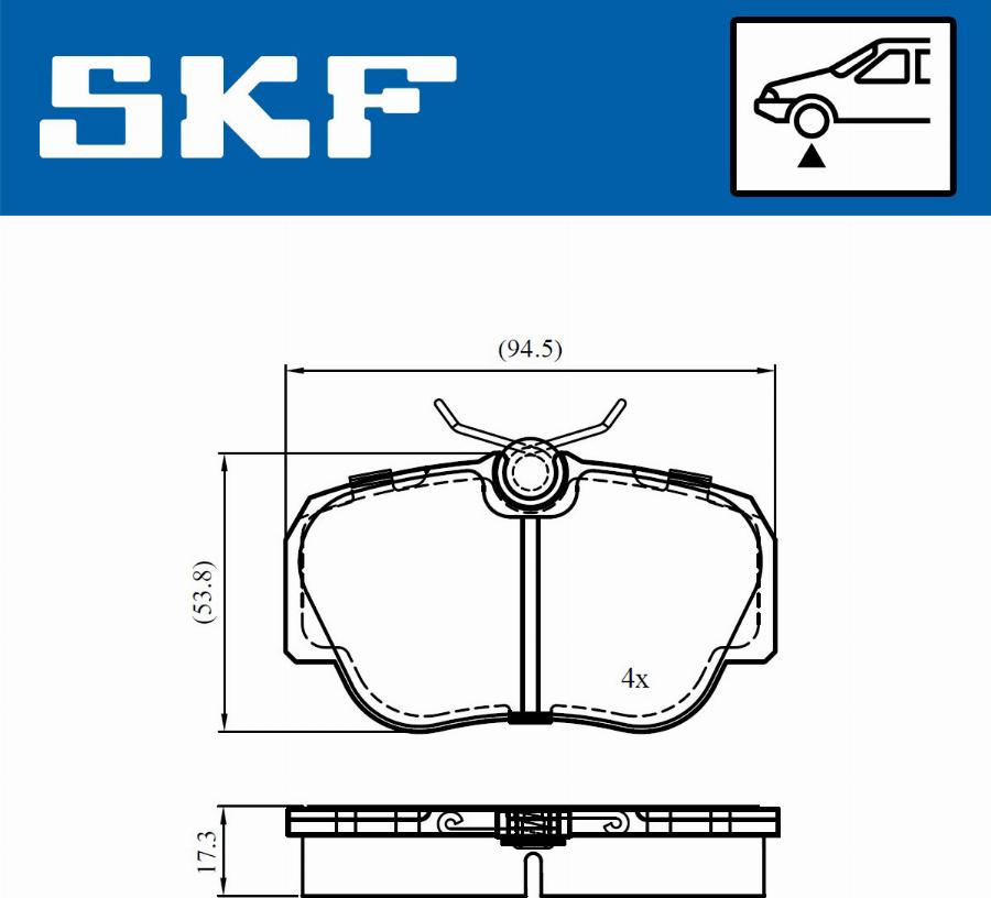 SKF VKBP 80713 - Bremžu uzliku kompl., Disku bremzes adetalas.lv