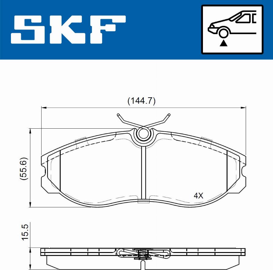 SKF VKBP 80717 - Bremžu uzliku kompl., Disku bremzes adetalas.lv