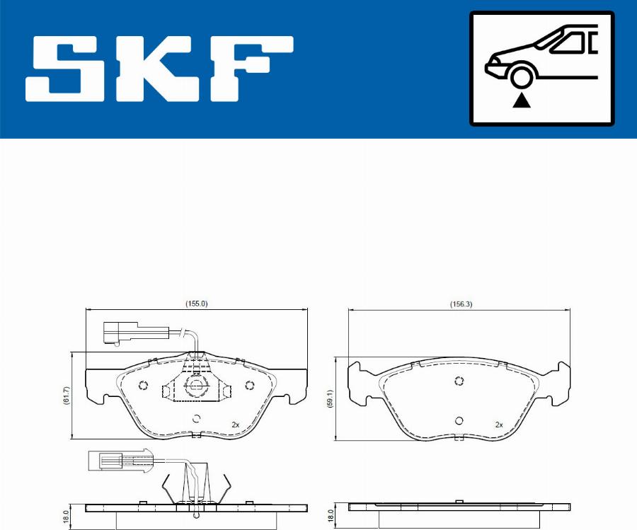 SKF VKBP 80784 E - Bremžu uzliku kompl., Disku bremzes adetalas.lv