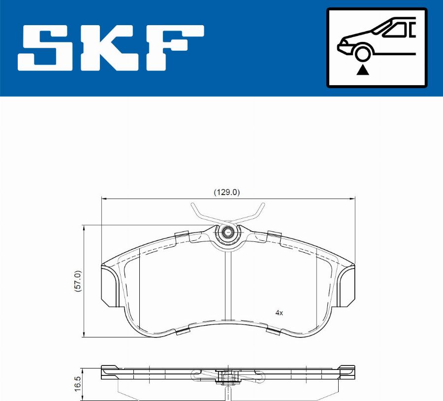 SKF VKBP 80727 - Bremžu uzliku kompl., Disku bremzes adetalas.lv