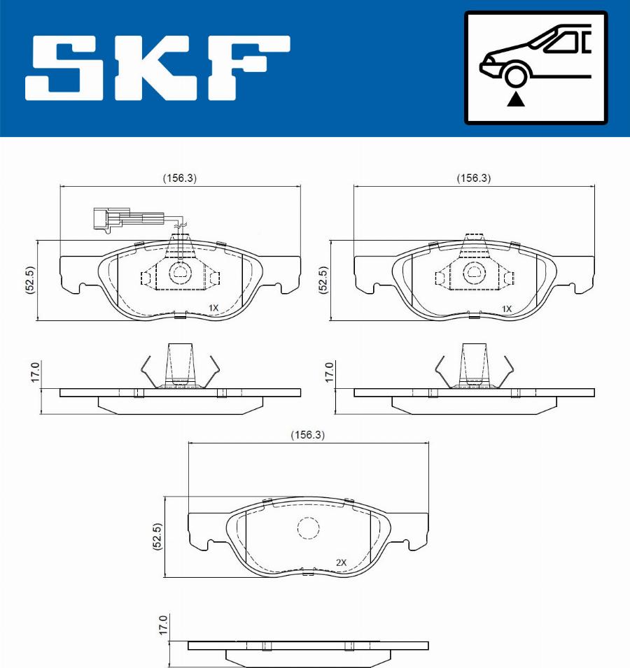 SKF VKBP 80774 E - Bremžu uzliku kompl., Disku bremzes adetalas.lv