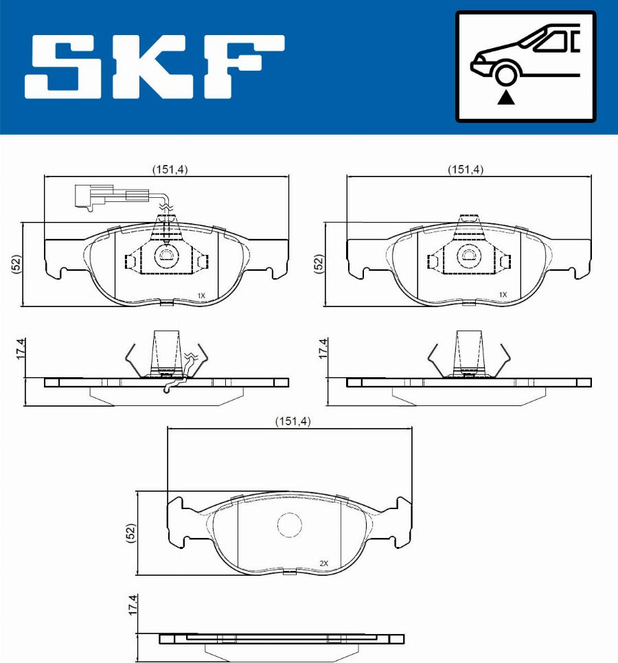 SKF VKBP 80777 E - Bremžu uzliku kompl., Disku bremzes adetalas.lv