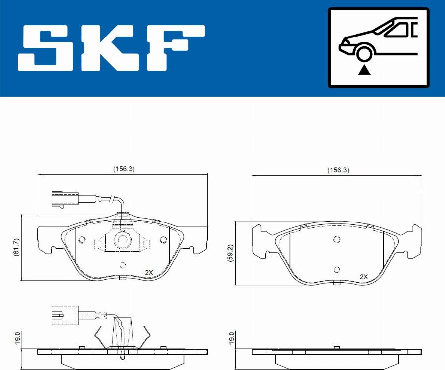 SKF VKBP 81049 E - Bremžu uzliku kompl., Disku bremzes adetalas.lv