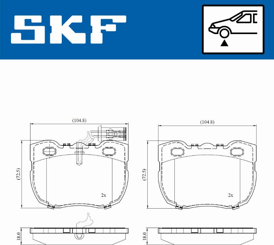 SKF VKBP 81056 E - Bremžu uzliku kompl., Disku bremzes adetalas.lv