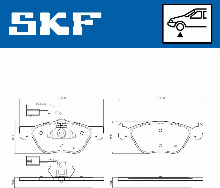 SKF VKBP 81050 E - Bremžu uzliku kompl., Disku bremzes adetalas.lv