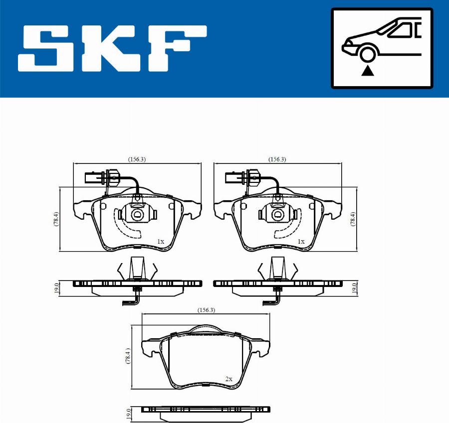 SKF VKBP 81036 E - Bremžu uzliku kompl., Disku bremzes adetalas.lv