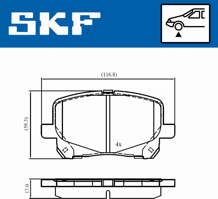 SKF VKBP 81025 - Bremžu uzliku kompl., Disku bremzes adetalas.lv