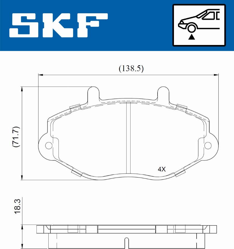 SKF VKBP 81028 - Bremžu uzliku kompl., Disku bremzes adetalas.lv