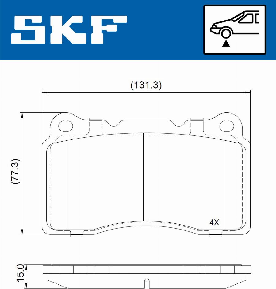 SKF VKBP 81022 - Bremžu uzliku kompl., Disku bremzes adetalas.lv