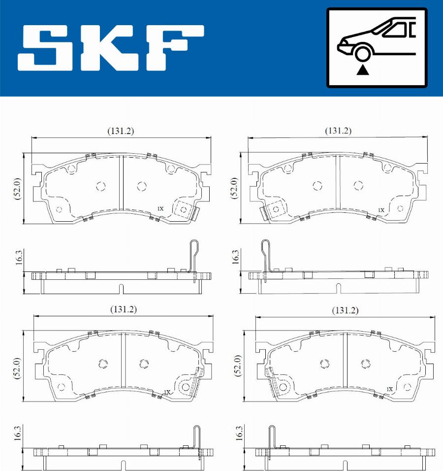 SKF VKBP 81107 A - Bremžu uzliku kompl., Disku bremzes adetalas.lv