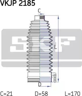 SKF VKJP 2185 - Putekļusargu komplekts, Stūres iekārta adetalas.lv