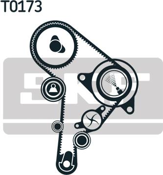 SKF VKMA 01244 - Zobsiksnas komplekts adetalas.lv